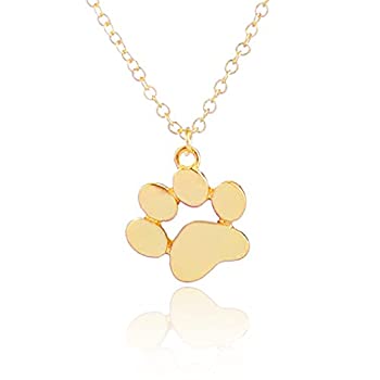 楽天スカイマーケットプラス【中古】【輸入品・未使用】Tgirls ラブリー パーム ペンダント ネックレス ゴールド ペット 肉球 ネックレス メモリアル ネックレス チェーン レディース ガールズ （ゴール