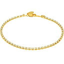 【中古】【輸入品・未使用】LIFETIME JEWELRY アイスアウト キュービックジルコニア アンクレット レディース 24K 純金メッキ Medium%カンマ% Large and Extra Large ゴールド