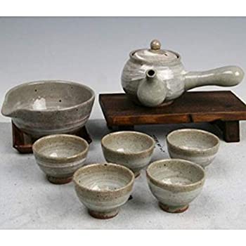【中古】【輸入品・未使用】驪州利川 磁器ティーカップセット 粉青刷毛柄5人茶器セット茶道, さどう/ちゃどう8p以上の伝統茶器セットマグセット茶器 韓国製 Yeoju Icheo