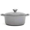 【中古】【輸入品・未使用】ル・クルーゼ/ルクルーゼ(Le Creuset) 両手鍋 ココットロンド 21177-24cm ミストグレー(グレイ) 541 (つま...