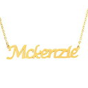 Zacria McKenzie カスタムネームネックレス パーソナライズ 18ct ゴールドメッキ