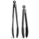 【中古】【輸入品・未使用】Country Kitchen ステンレススチールシリコンチップキッチンフードBBQとクッキングトング2個セット 10インチと13イン...