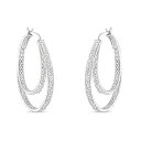 【中古】【輸入品・未使用】Sterling-Silver ダイヤモンドフープピアス (1/2 cttw、I-Jカラー、I3-Promo)