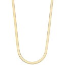 【中古】【輸入品・未使用】Miabella 18K ゴールドメッキ スターリングシルバー イタリア製 ソリッド 4.5mm フレキシブル フラット ヘリンボーン...