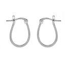 【中古】【輸入品・未使用】Boma Jewelry スターリングシルバー 楕円形 蹄鉄型フープ スナップダウン式イヤリング
