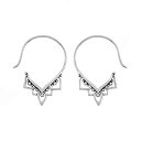 【中古】【輸入品・未使用】Boma Jewelry スターリングシルバー バリニーズトライバル ボーホー プルスルーフープイヤリング