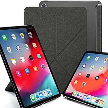 【中古】【輸入品・未使用】KHOMO iPad Pro 11インチケース (2018年発売) - デュアル折り紙シリーズ - シースルーバックと水平および垂直ディスプレイ - ツイルグレー