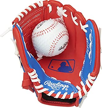 yÁzyAiEgpz(Right Hand Throw - 9 inch%J}% Red/Blue) - Rawlings Youth Tball/Baseball Gloves (Ages 3 to 9)