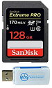 【中古】【輸入品・未使用】SanDisk 128GB SDXC SD Extreme Pro Memory Card Works with Canon EOS ...