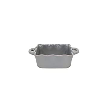 【中古】【輸入品・未使用】Casafina ストーンウェア セラミックディッシュ クック & ホストコレクション フリル ベーカー キャセロール Square 9.5%ダブルクォーテ% グレー 6196