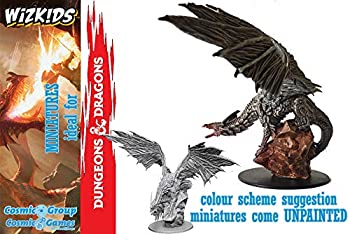 WizKids Pathfinder Roleplaying Game Unpainted Miniatures: Silver Dragon 