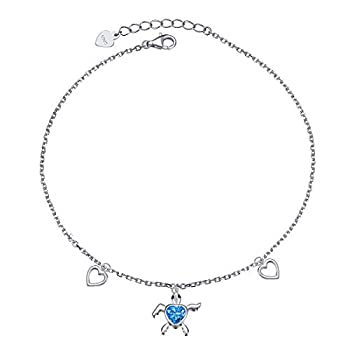 楽天スカイマーケットプラス【中古】【輸入品・未使用】FLYOW タートルアンクレット レディース 925スターリングシルバー 調整可能 ビーチ 海 動物 足チェーン アンクルブレスレット レディース ギフト