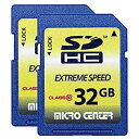 【中古】【輸入品・未使用】Micro Center 32GB Class 10 SDHC Flash Memory Card SD Card (2 Pack) ...
