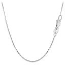 【中古】【輸入品・未使用】MCS Jewelry 18Kホワイトゴールドボックスチェーンネックレス 0.8mm (長さ:16インチ~20インチ)