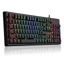 yÁzyAiEgpzREDRAGON K578 Mechanical Gaming Keyboard Wired USB RGB LED Backlit Mechanical Gamers Keyboard 104 Keys for Computer PC Laptop Quiet Che