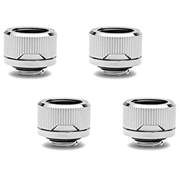 【中古】【輸入品・未使用】EKWB EK-Quantum トルク HDC-16 圧縮継手 EKWBリジッドチューブ用 外径16mm ニッケル 4個パック