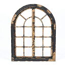 【中古】【輸入品・未使用】47.5%ダブルクォーテ% Wood Arched Window Wall Art in Black and Natural 141[...