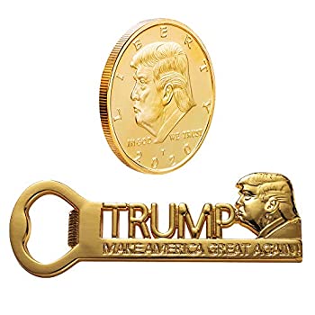 【中古】【輸入品・未使用】ドナルド・トランプ 2020 Keep America Great ツートーン コイン収集 アメリカを再び偉大な国に戻る 冷蔵庫マグネット MAGA 栓抜き