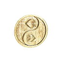 【中古】【輸入品・未使用】陰陽 ハート ピューター ラペルピン ブローチ ジュエリー G051 ゴールド(4)