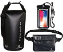 【中古】【輸入品 未使用】Freegrace Waterproof Dry Bags Set of 3 Dry Bag with 2 Zip Lock Seals Detachable Shoulder Strap カンマ Waist Pouch Phone Case - Can Be