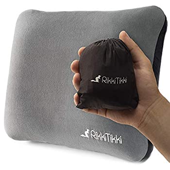 RikkiTikki Inflatable Travel Pillow - Camping Outdoor Backpacking Pillow - Portable Blow Up Ultralight Air Pillow - Inflating Comfortab