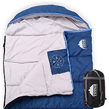 【中古】【輸入品 未使用】All Season XL Hooded Sleeping Bag with Compression Sack - Perfect for Camping カンマ Backpacking カンマ Hiking. Temperature Range 32-60°F.