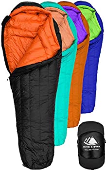 šۡ͢ʡ̤ѡHyke & Byke Eolus 0 Degree F 800 Fill Power Hydrophobic Goose Down Sleeping Bag with LofTech Base - Ultra Lightweight 4 Season Mens a