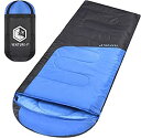 【中古】【輸入品 未使用】VENTURE 4TH Sleeping Bags for Adults Lightweight and Compact Sleeping Bag for Hiking カンマ Camping and Backpacking Blue/Gray 並行輸