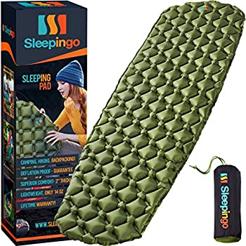 yÁzyAiEgpzSleepingo Camping Sleeping Pad - Mat%J}% (Large)%J}% Ultralight 14.5 OZ%J}% Best Sleeping Pads for Backpacking%J}% Hiking Air Mattr