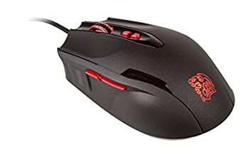 【中古】【輸入品 未使用】Tt eSPORTS MO-BKV-WDLGBK-01 Black FP Biometric Laser Gaming Mouse 並行輸入品