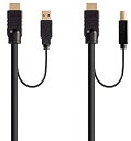 【中古】【輸入品・未使用】Monoprice HDMI USB コンボケーブル - 10フィート 4K@60Hz 高ダイナミックレンジ (HDR) KVMスイッチ用 - ス..