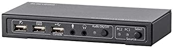 【中古】【輸入品・未使用】Monoprice 4K 2x1 HDMI 1.4 & USB 2.0 KVMスイッチ USB 2.0データ接続 過電流検出と保護機能付き