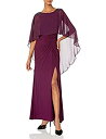 【中古】【輸入品・未使用】Adrianna Papell レディース シフォン ケープレット ジャージ ガウン US サイズ: 6 カラー: レッド