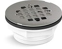 【中古】【輸入品・未使用】KOHLER K-22676-BS ラウンドPVCシャワーレセプタードレイン つや消しステンレス仕上げ(3)