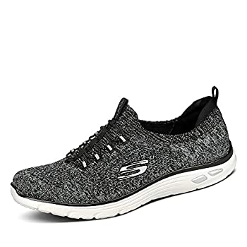 yÁzyAiEgpzSkechers Women's Empire D'LUX-Sharp WITTED Sneaker%J}% Black/White%J}% 10 M US