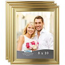 【中古】【輸入品 未使用】Icona Bay 8x10 Picture Frame (3 Pack カンマ Gold) カンマ Gold Photo Frame 8 x 10 カンマ Wall Mount or Table Top カンマ Set of 3 Elegante Collec