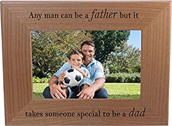 【中古】【輸入品・未使用】Any man can be a father but it takes someone special to be a dad - 4x6 Inch Wood Picture Frame - Great Gift for Father's Day Birthday o
