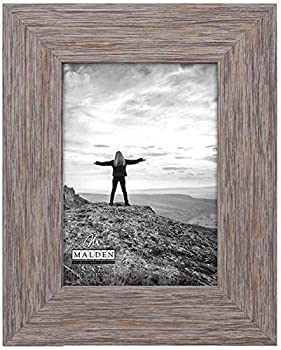 【中古】【輸入品・未使用】Malden International Designs Linear Rustic Wood Picture Frame%カンマ% 5x7%カンマ% Rough Gray … [並行輸入品]