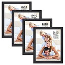 【中古】【輸入品 未使用】Langdons 8x10 Picture Frame Set (4 Pack カンマ Black) カンマ Fabulous Black 8x10 Frames カンマ Swivel Tabs カンマ Tabletop Easel and Wall Hang