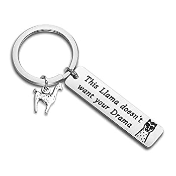 【中古】【輸入品・未使用】CENWA おもしろラマギフト ラマキーホルダー このラマはドラマキーホルダー ラマドラマが欲しくないギフト 親友姉妹 ラマ チリング...