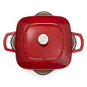 【中古】【輸入品・未使用】Paderno ダッチオーブン | 鋳鉄製調理器具 ステンレススチールノブ付き | 6.5クオート レッド