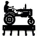 【中古】【輸入品・未使用】The Metal Peddler 農場トラクター ファーマーキーラックハンガー付き - 幅6インチ - 米国製