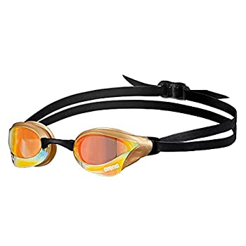 【中古】【輸入品 未使用】Arena Cobra Core Swim Goggles for Men and Women カンマ Yellow Copper-Gold カンマ Swipe Anit-Fog Mirror Lens (New)