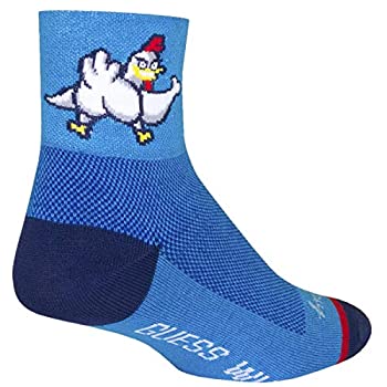 【中古】【輸入品・未使用】SockGuy クラシック 3インチ チキンバット サイクリング/ランニングソックス Large-X-Large ブルー