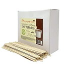 【中古】【輸入品・未使用】Makerstep 木製コーヒーかき混ぜスティック 7インチ 収納ボックス付き 1000本 丈夫な樺材マドラー。 環境に優しく、破片フリー、生分解性、丸い