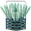 【中古】【輸入品・未使用】Silverware カトラリーセット ? ステンレススチール 24ピース カトラリーセット 銀食器キャディサービス付き 6人用 | 食器洗い機使用可 キャンプ