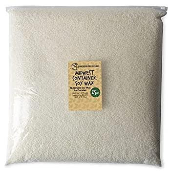 楽天スカイマーケットプラス【中古】【輸入品・未使用】American Soy Organics Midwest コンテナ ソイワックス 25ポンド キャンドル作成用キャンドルワックス