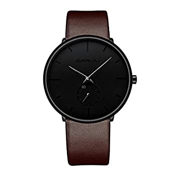 【中古】【輸入品・未使用】メンズウォッチ 超薄型ミニマリスト 防水 ファッション腕時計 メンズ ユニ ドレス レザーバンド付き%カンマ% ブラウン%カンマ% 4 cm 【中古】【輸入品・未使用】メンズウォッチ 超薄型ミニマリスト 防水 ファッション腕時計 メンズ ユニ ドレス レザーバンド付き%カンマ% ブラウン%カンマ% 4 cm