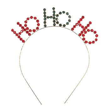 【中古】【輸入品・未使用】Rosemarie & Jubalee フェスティブ グリーンとレッド クリスタル ラインストーン Ho Ho ホリデー ヘッドバンド ティアラ
