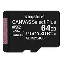 【中古】【輸入品・未使用】キングストン microSD 64GB 最大100MB/s UHS-I V10 A1 Nintendo Switch動作確認済 Can...